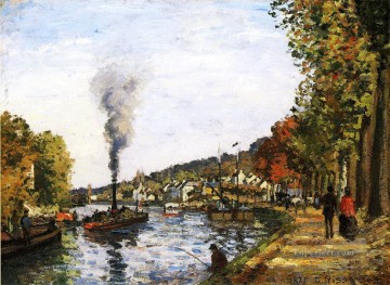 ブルック川の流れ Painting - マルリーのセーヌ川 1871年 カミーユ・ピサロ 風景の流れ